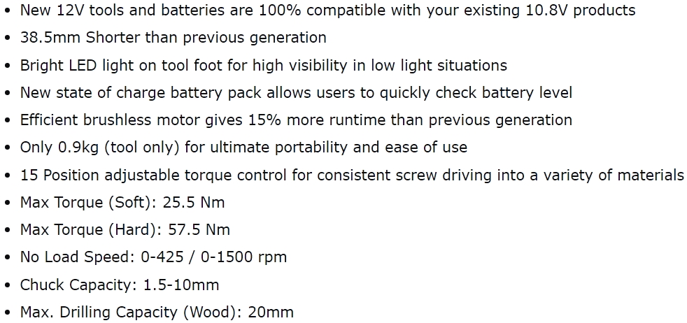 מברגה מקדחה מקצועית נטענת DEWALT DCD701 DCD701D2 TEXT
